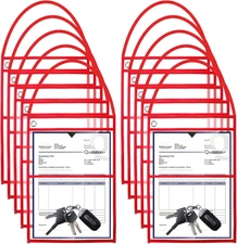 30 Pack Shop Ticket Holders 9 X 12 Inch Work Order Plastic Sleeves Job Ticket Ho