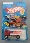 Vintage Hot Wheels AMERICAN TIPPER Red B/W Hong Kong BLISTERPACK Nice Truck!