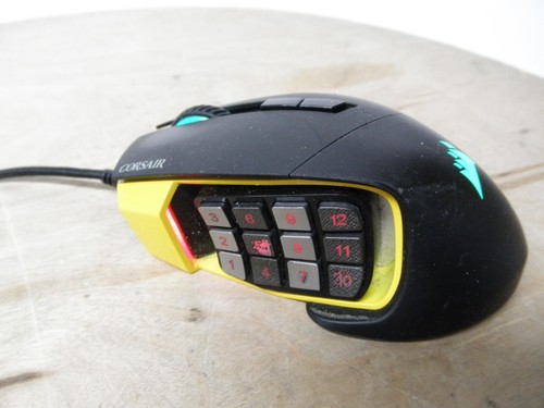 Corsair Scimitar Pro RGB Gaming Mouse Wired 12 Button MMO USB Optical - Picture 2 of 8