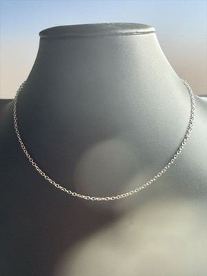 Silver Chain Necklace 18  Lobster Clasp, Dainty Minimalist Link Chain, Unisex Je