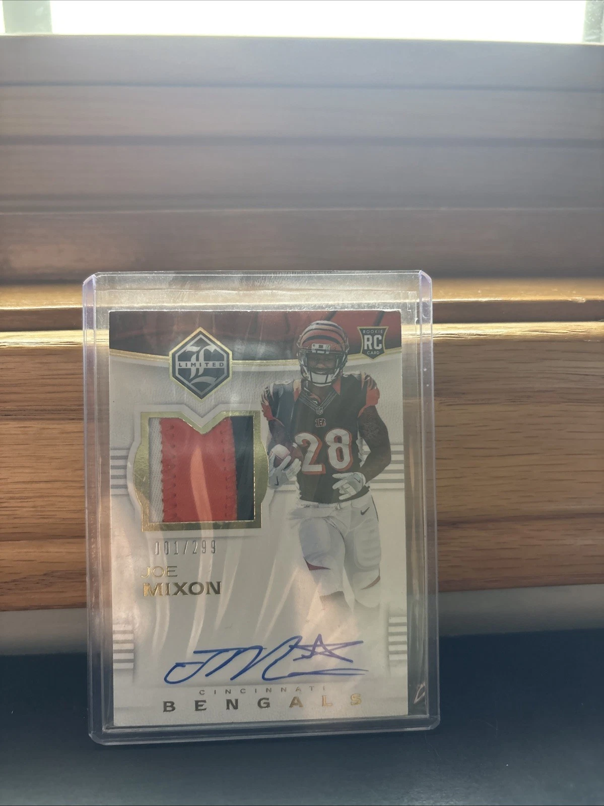 Joe Mixon Panini Limited #121 Patch Autograph-Spotlight Silver