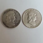 1948 P&D Franklin Half Dollars 90% SILVER (2 Coin Set) ***Exact Coins*** #00-31