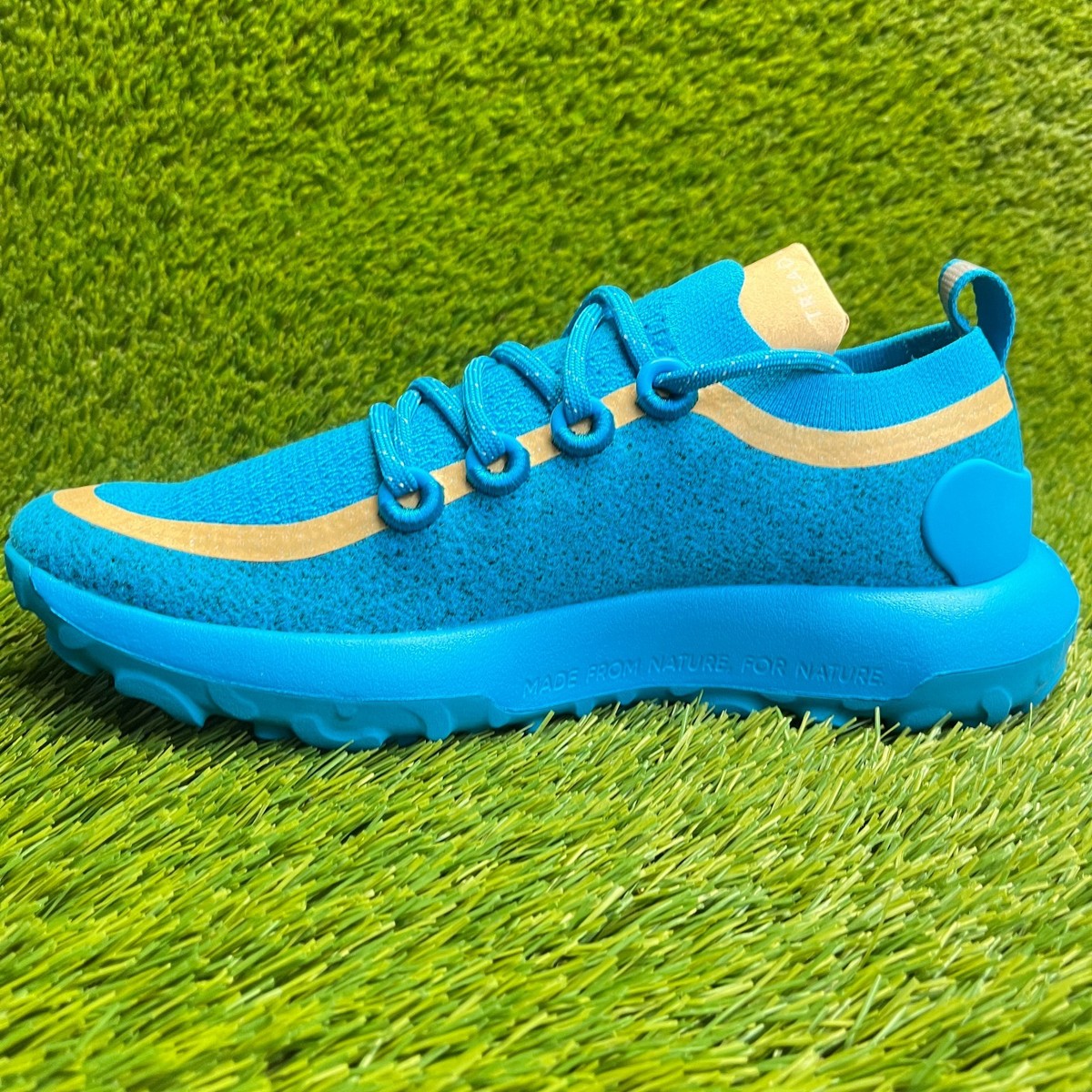 Allbirds Trall Runner SWT Mizzle Womens Size 10 Mens 8.5 Blue Gold
