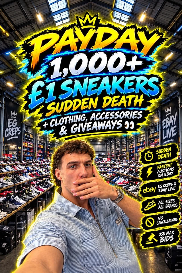 1,000 PAIRS SUDDEN DEATH ONLY ‼️ HUGE VARIETY, ALL SIZES, £1 START ‼️