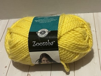 One full skein Loops & Threads Zoomba yarn Lightening 08635 yellow