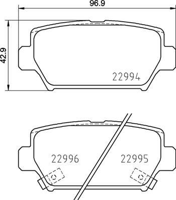 Brembo Bremsbelagsatz, Scheibenbremse P 54 062 FüR Mitsubishi-image