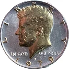 DANBURY MINT-KENNEDY HALF DOLLAR COLLECTION-1979-D-LAYERED 24 GOLD & .999 SILVER