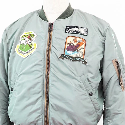 ISSEY MIYAKE ×TOYS McCOY Collaboration Flight Jacket Mens Size 38 Sage green image 2