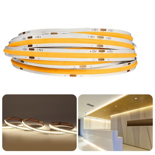Bright 12V 5M 10M 480leds/m COB LED Flexible Strip light DC 12V 24V Home TV Deco - Picture 7 of 13
