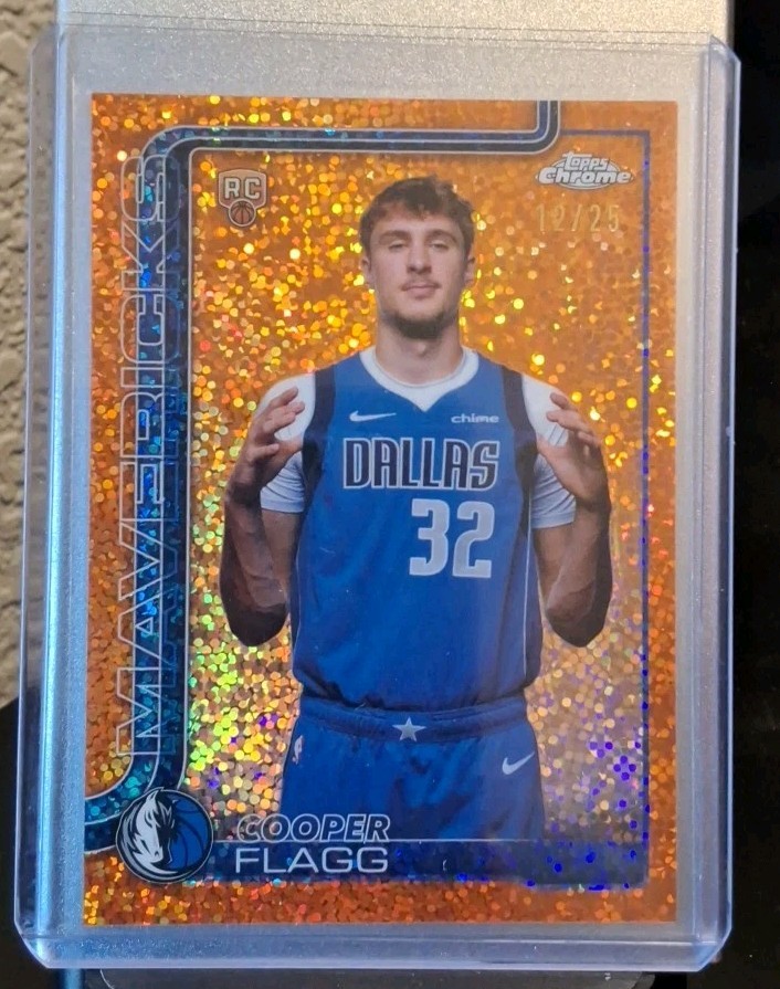 2025-26 Topps Chrome Cooper Flagg #251 Variation Orange Speckle RC Rookie /25