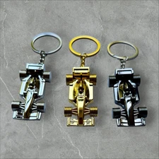 Formula One Race Car Keychain • Metal F1 Key Ring • Gift for Racing Fans