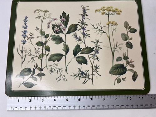 2 Vintage Pimpernel cork backed placemats Herbs Garden Floral Wildflower 12"x9" - Picture 11 of 12