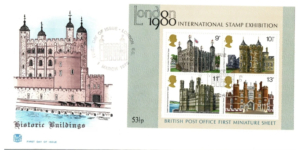 GB 1978 FDC Historic Buildings & MS First Day Cover Crewe CDS GPO Cover - Image 3 of 4