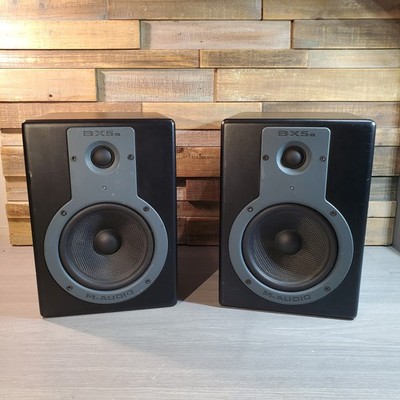 Pair of M-Audio Studiophile BX5a Black Gray Studio Monitors Powered Speakers