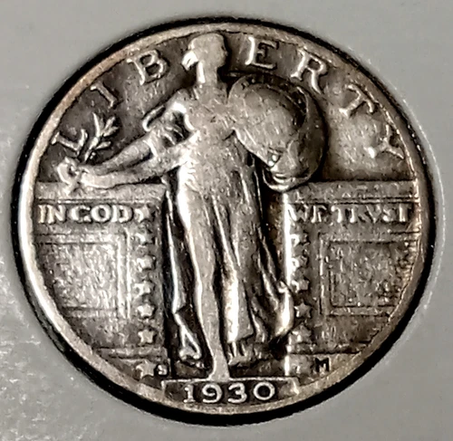 1930 S Standing Liberty Quarter 25¢ 90% Silver