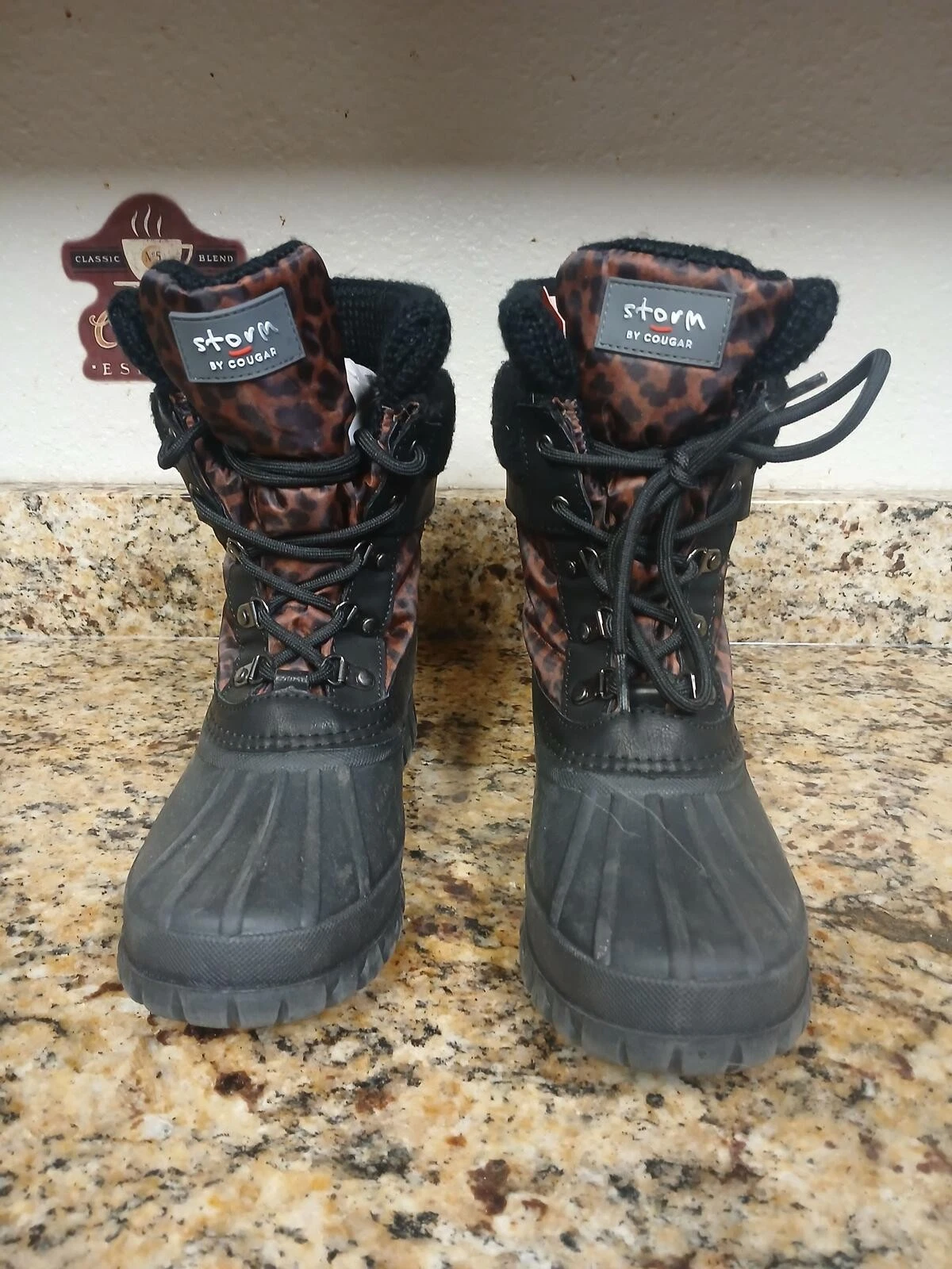 Storm by Cougar Women's Winter Snow Boots with Leopard Print