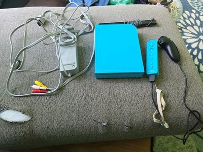 Nintendo Wii Console Remote Nunchuk Power Cord & AV Cords Tested Sensor Bar