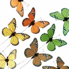 Factory Direct Craft Package of 8 Fall Artificial 3-1/4" Monarch Butterflies