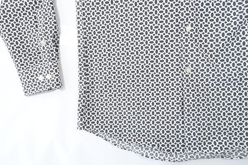 Alfani Geo Estampado Gris Blanco Reg 14-14.5 32-33 Elástico Botón Frontal Camisa - Imagen 2 de 8