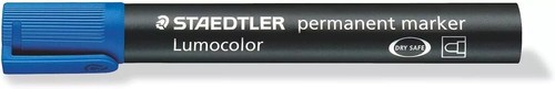 STAEDTLER Lumocolor Bullet Tip Permanent Marker, Blue, Pack of 10 Pack of 10 Bul - Picture 3 of 3