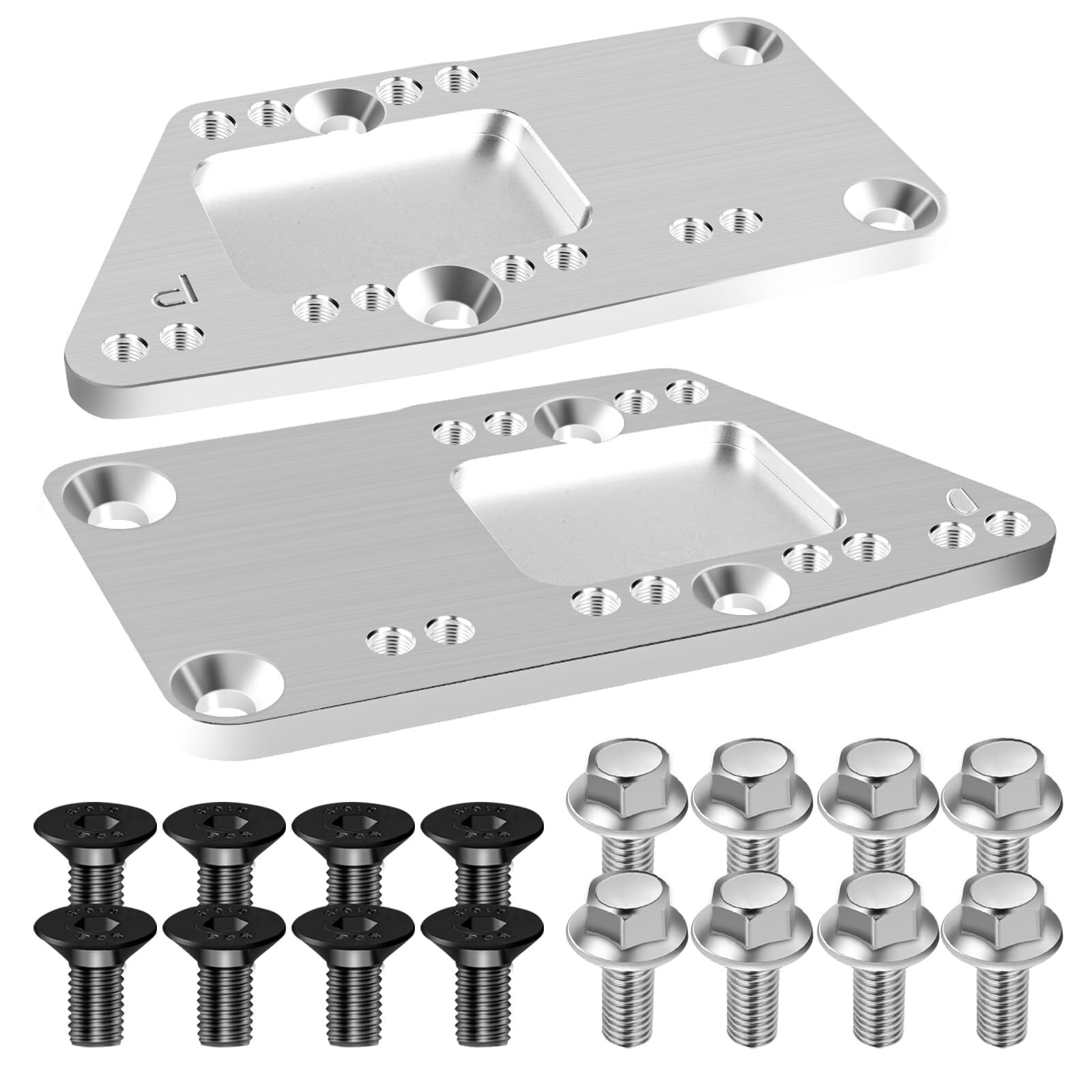 LS Swap Silver Adapter Plates SBC to LS1-L99 Universal Engine Mounts