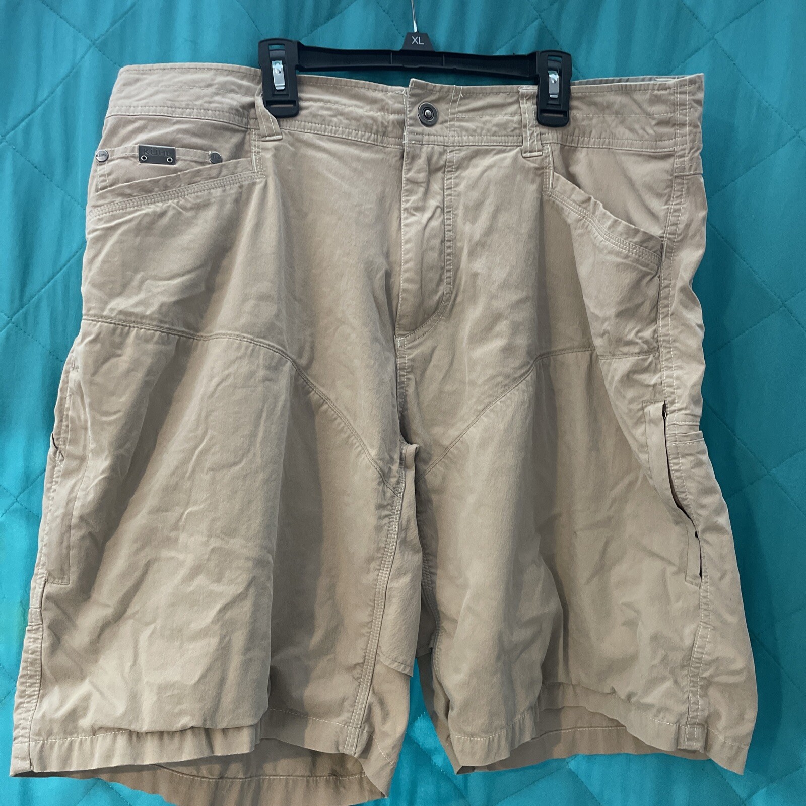 KUHL HIKING TRAIL Khaki CARGO SHORTS MEN’S SZ 38 Gem
