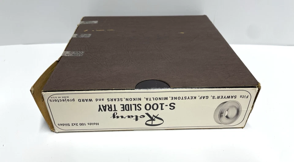 Bandeja Deslizable Vintage GAF Sawyer's Rototray Rototray 100 Carrusel Con Caja Lote de 3 1964 Foto 4 de 4