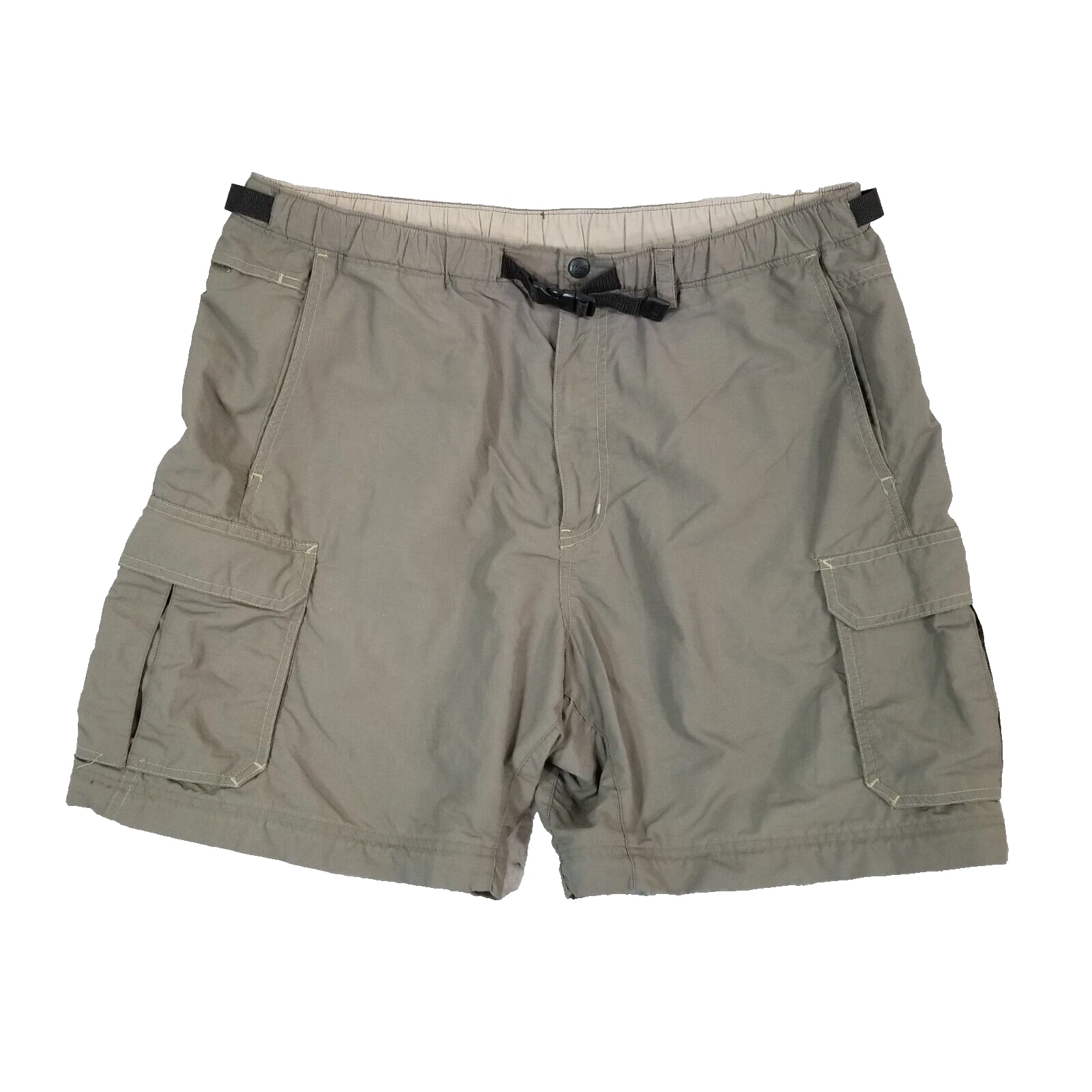 REI cargo hiking shorts men's XL extra large khaki green nylon outdoor fishing