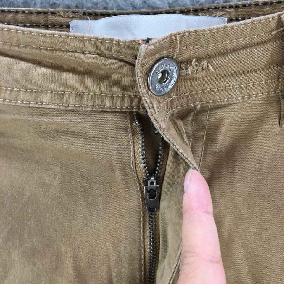 Pantalones Cortos Chinos Paper Denim & Cloth Para Hombre 33 Marrón Tiro Medio Bolsillo Frontal Plano Lateral Foto 3 de 4