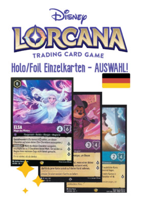 Disney Lorcana TCG - Das Erste Kapitel - Deutsch - NUR FOIL/HOLO Karten-Auswahl