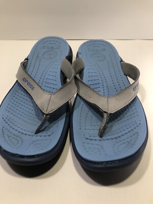 Crocs Unisex Gray and Blue Sandals Crocs Classic Clog Casual Blue Gray Sandals  main image 3