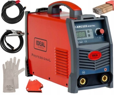 Schweißgerät V-ARC 225 Digital+ACX Inverter Elektroden 225A 230V MMA DC SET