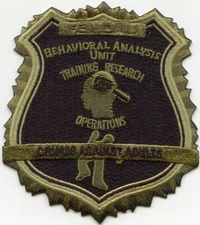 FBI Behavioral Analysis Unit CRIMES AGAINST ADULTS subdued green POLICE PATCH