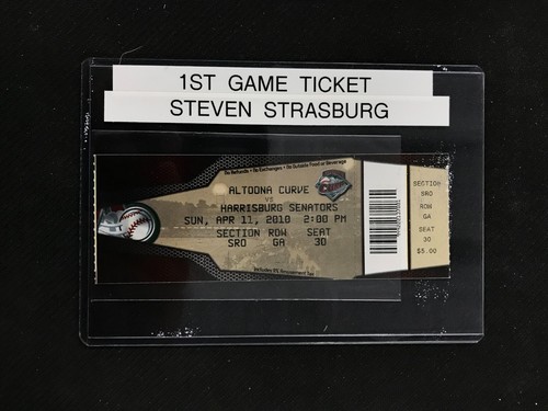Stephen Strasburg Minor League at Altoona Curve Debut Full Ticket WOW! - Picture 1 of 3