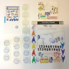 Volleyball Stickers Lot Sports Scrapbooking Stickopotamus Mrs Grossman's