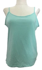 TIME AND TRU CLASSIC MINT ADJUSTABLE STRAPS STRETCH KNIT CAMI/TANK Sz L*