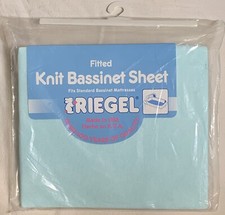 Vintage RIEGEL Baby Fitted Knit Bassinet Sheet Cotton/Polyester Blend New NOS