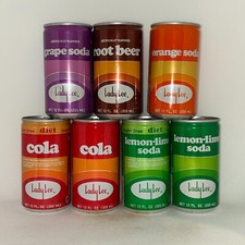 1970s Lady Lee soda cans, lot of 7 different ...