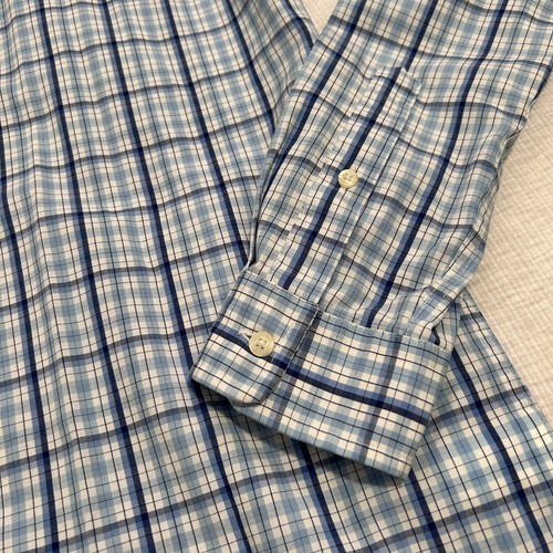 Vineyard Vines Shirt Boys Youth XL 18 Performance Blue Plaid Button Down Whale - Picture 3 of 6