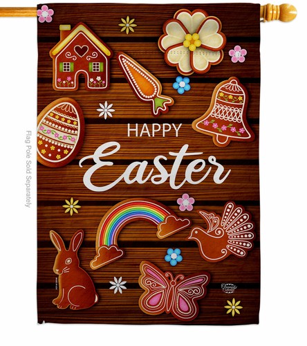 Chocolate Easter Garden Flag Spring Decorative Small Gift Yard House Banner - Picture 3 of 17