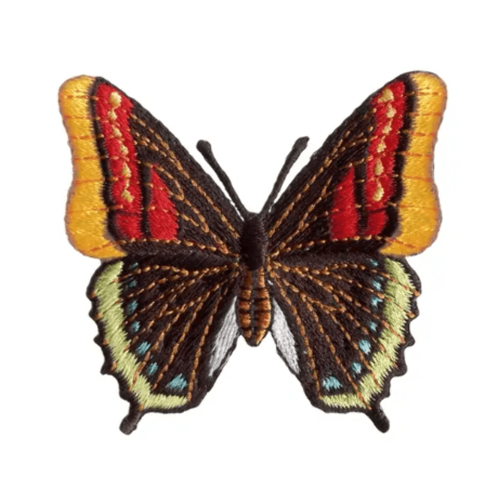 Prym Butterfly Patch – Black Multicoloured Iron-On Appliqué