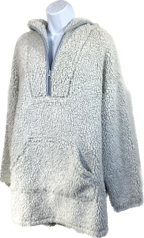 Sudadera con capucha PO Hue By The Fire S/M de piel sintética con cremallera en cuarto PJ211303 $73 Foto 3 de 4