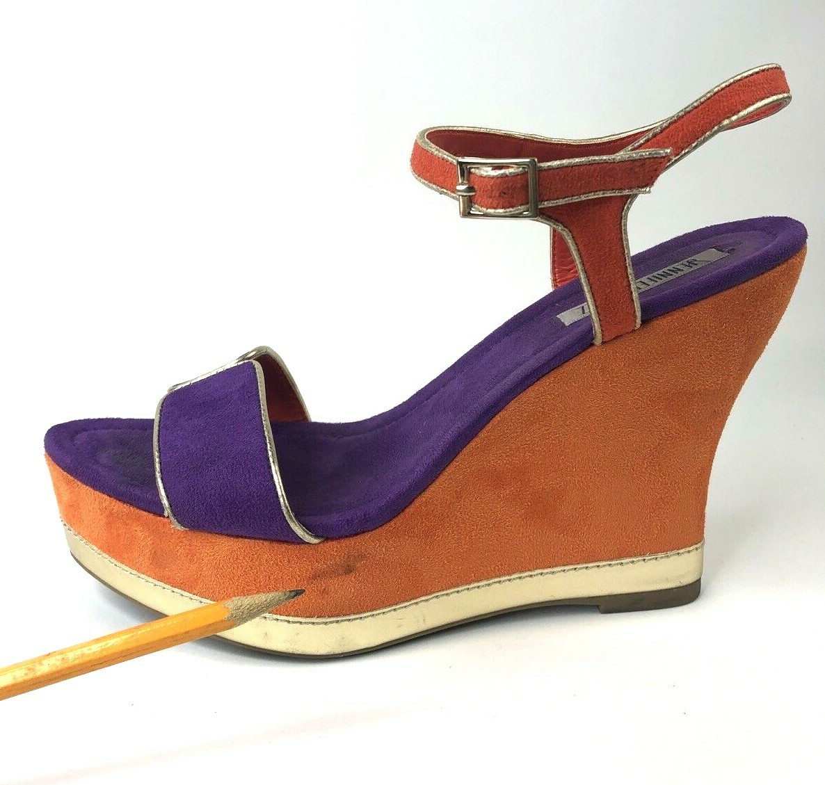 purple wedge shoes