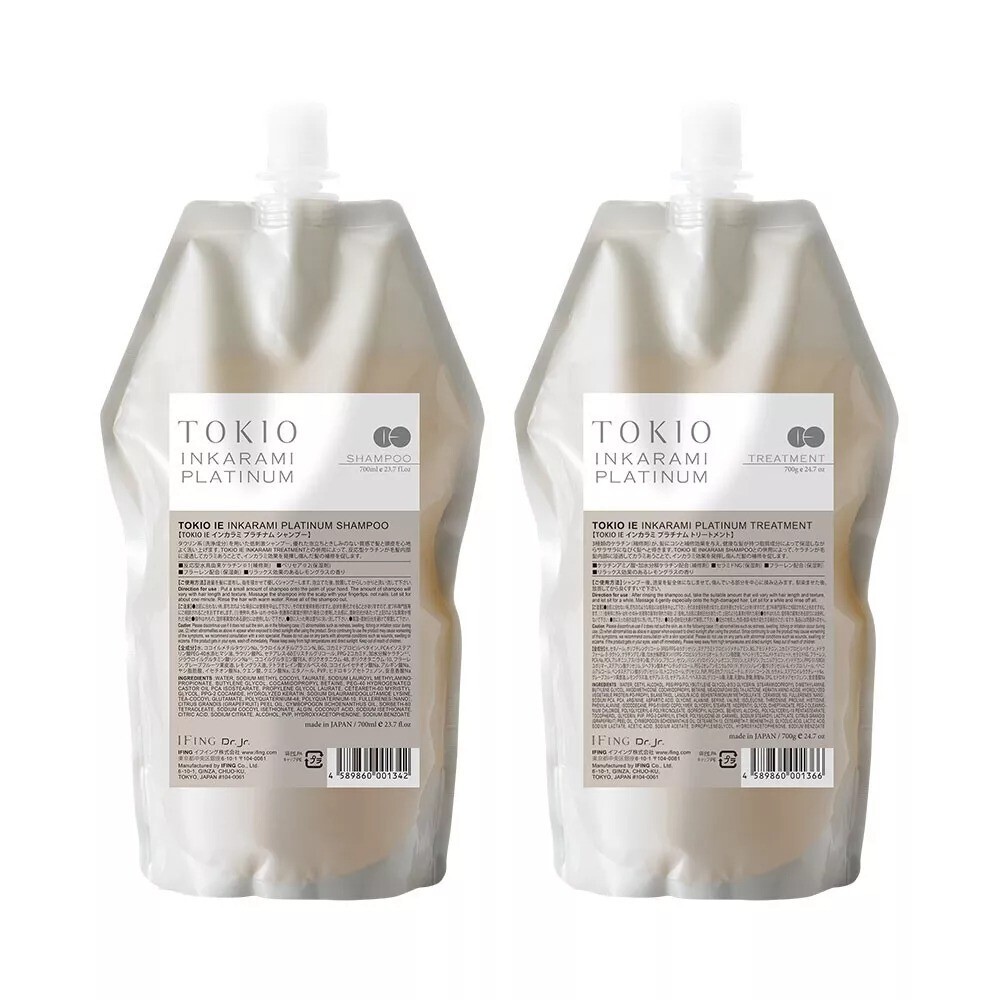 TOKIO IE Inkarami Platinum Champú 700ml y Tratamiento 700g Set de Recarga Japón