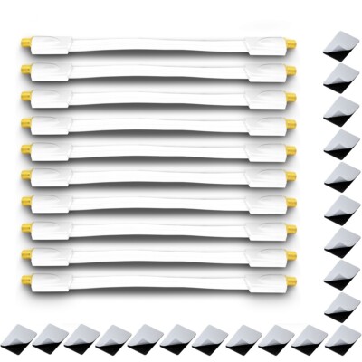 10x Fensterdurchführung Sat Flachkabel HD UltraSlim flach kabel vergoldet 4K UHD