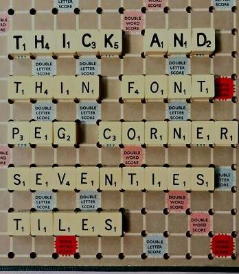 EINZELNE Reise Scrabble Spielsteine - 70er Jahre Eckklammer Stil Spielteile - Vintage Klassiker