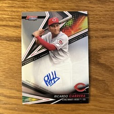 2022 Bowmans Best Baseball Ricardo Cabrera Base Auto + 2 Refractors Reds Stud!