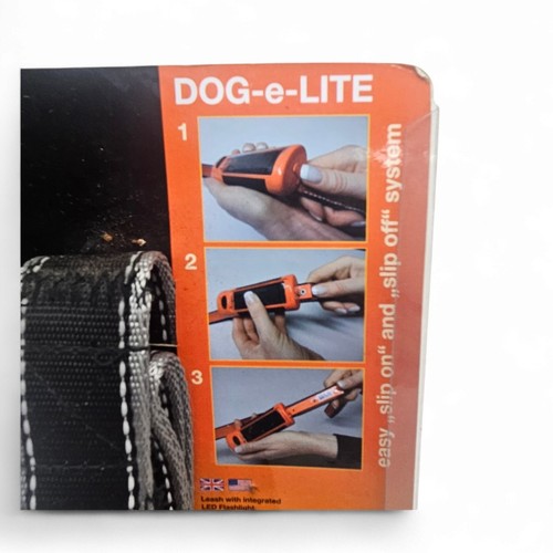 Dog Lead With Solar Powered Torch Weatherproof Dog Leash Light Up Your Walk - Picture 3 of 8