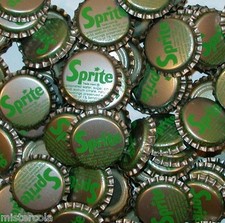 Soda pop bottle caps Lot of 25 SPRITE #1 Coca Cola plastic lined new old stock