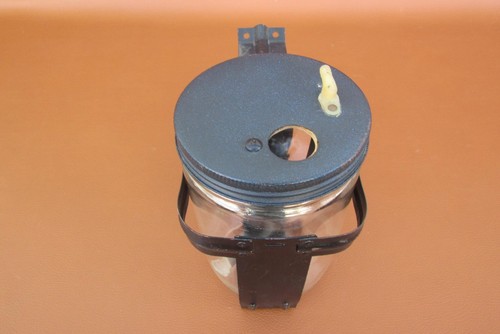 1959 Cadillac Nice Original Windshield Washer Glass Jar with Bracket - Picture 4 of 14